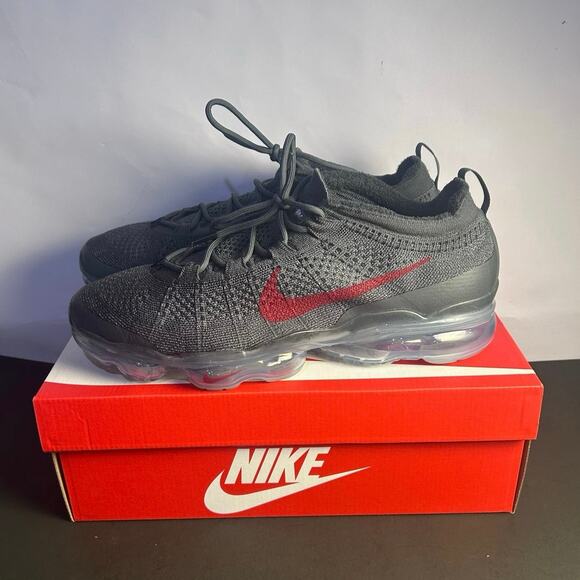 Mens Nike Air VaporMax 2023 Flyknit \'Dark Grey Gym Red\' Size 12 OG ALL main image 6